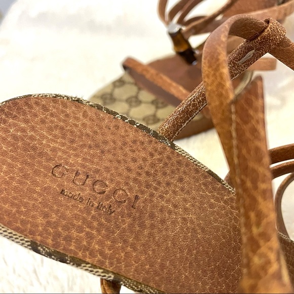 GUCCI LEATHER PLATFORM HEELS - Picture 5 of 9